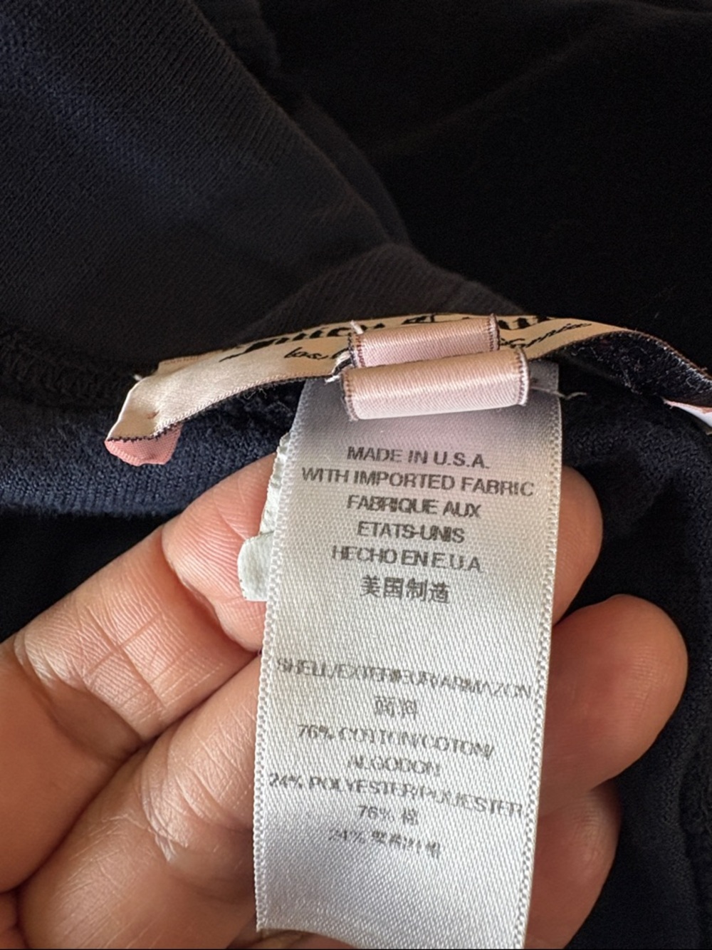 Juicy Couture Navy Velour Jogger Pants with Drawstring - Picture 4 of 6